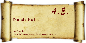 Ausch Edit névjegykártya